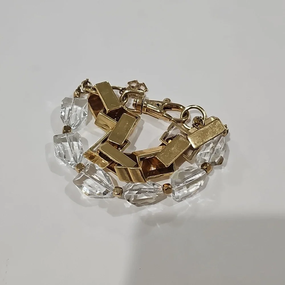 Ann Taylor Gold and Clear Bracelet - Picture 3 of 3